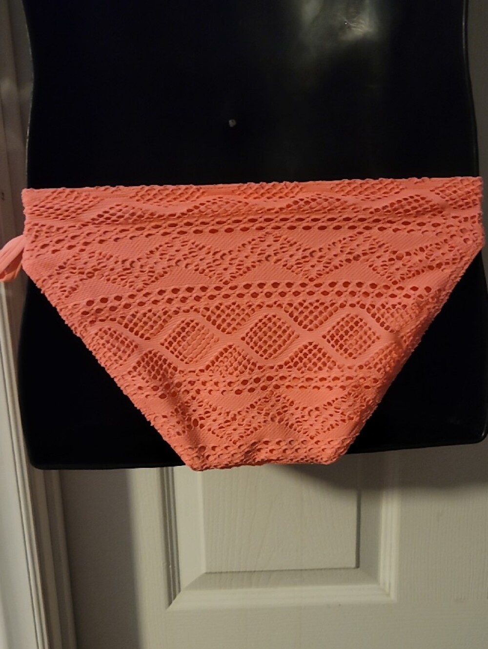 Freya Coral Crochet Tie-Side Bikini Bottoms - Picture 3 of 3